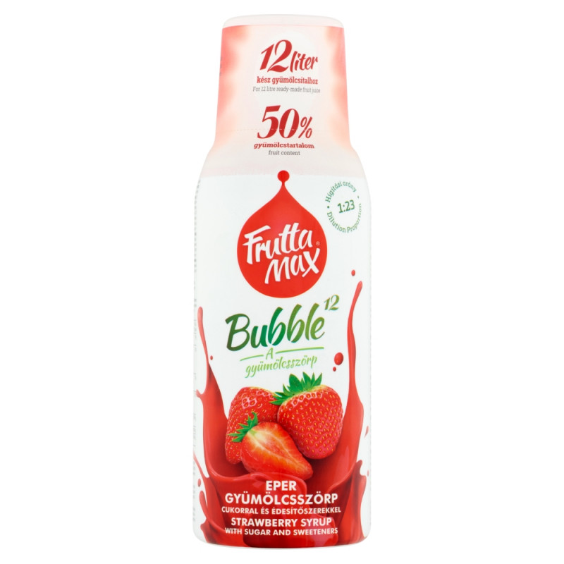 FruttaMax Erdbeere Sirup 500ml, Bubble 50% Fruchtanteil