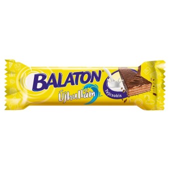Balaton Újhullám tejcsokoládéval mártott, kakaós krémmel töltött ostya 33g,Waffel in Milchschokolade