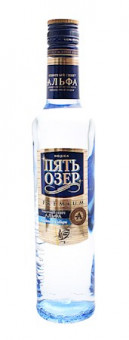 Wodka 5 Oser Premium 40% Alc. 0,5 L Водка Пять Озер Премиум 0,5L 40%